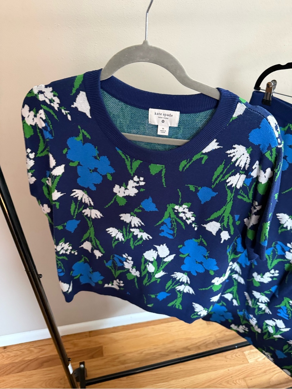 kate spade for Target Navy Blue Floral Two-Piece women’s sweater and skirt Set - Picture 7 of 7